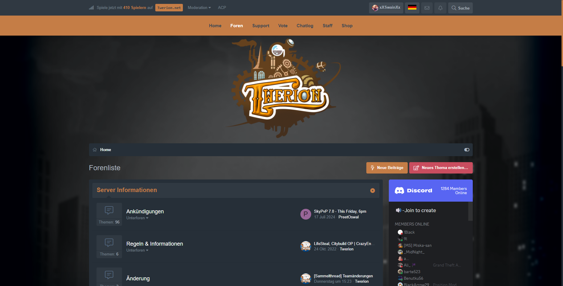 Twerion Forum design